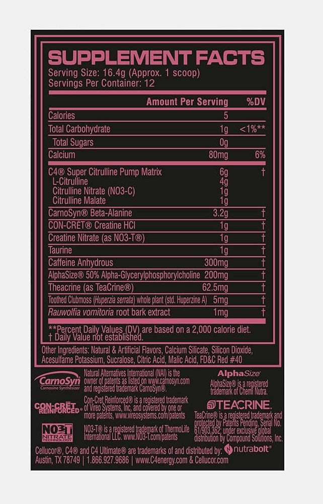 C4 | New Ultimate Pre Workout