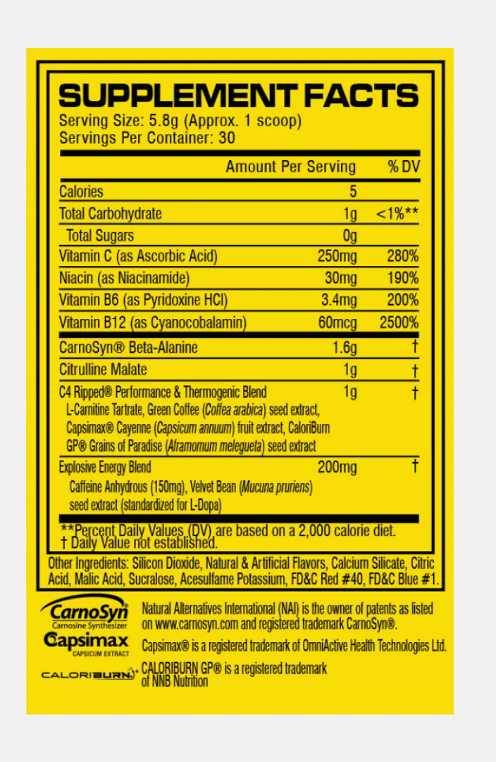 C4 | Ripped Pre Workout