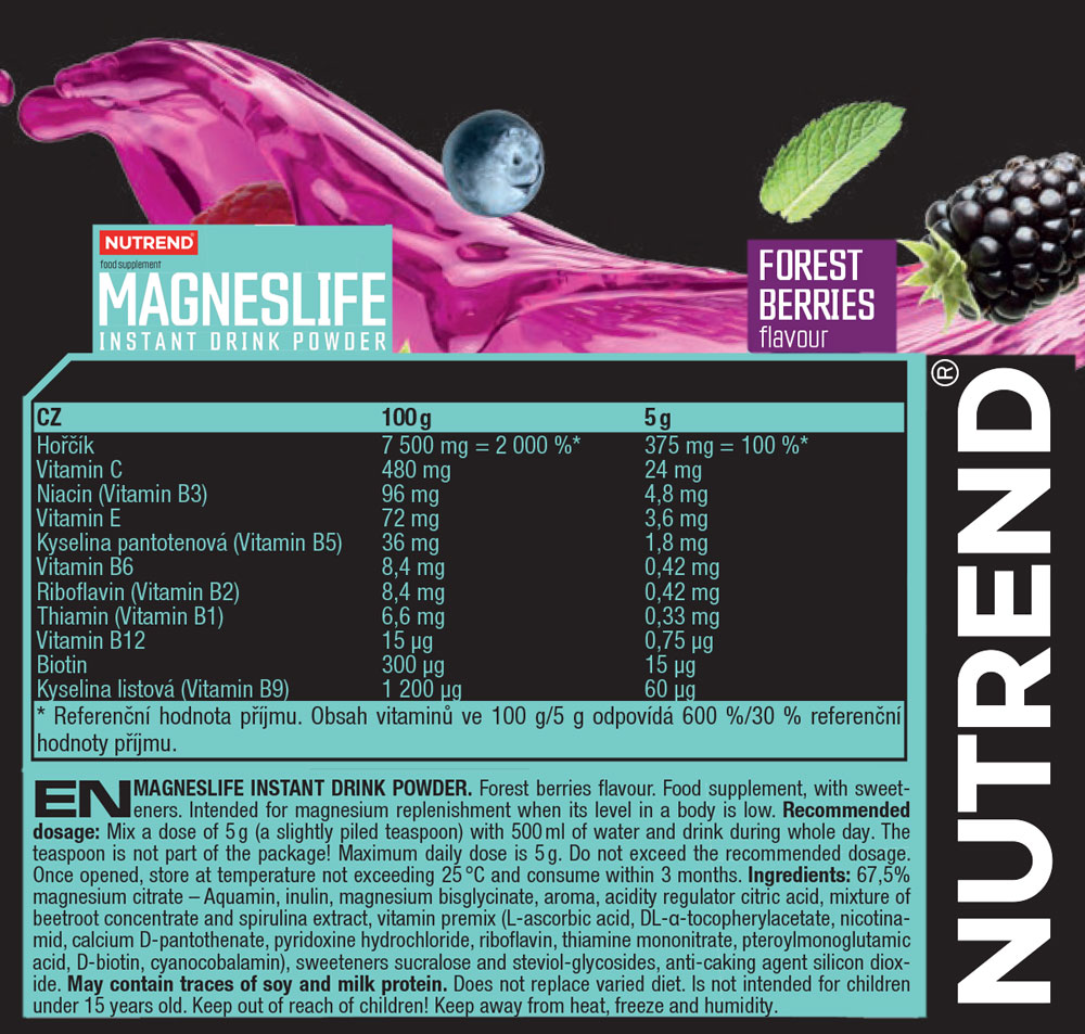 Nutrend | MAGNESLIFE Magnesium Powder