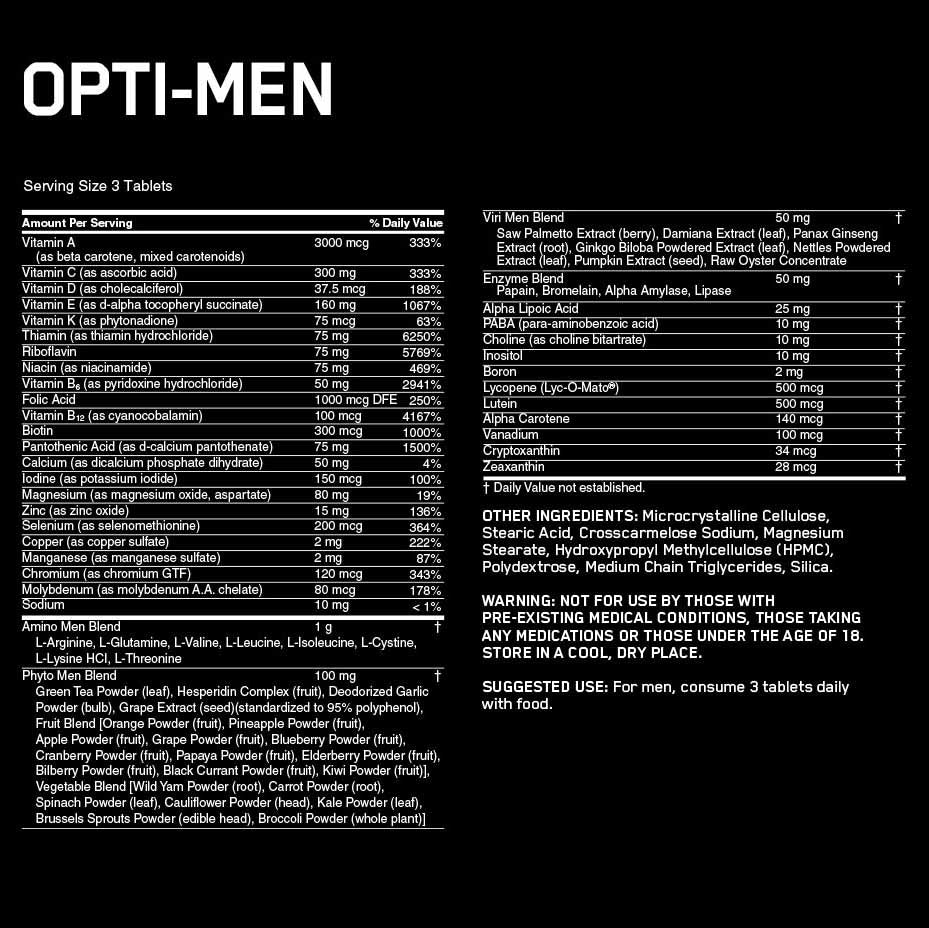 Optimum Nutrition | Opti-Men Multivitamin
