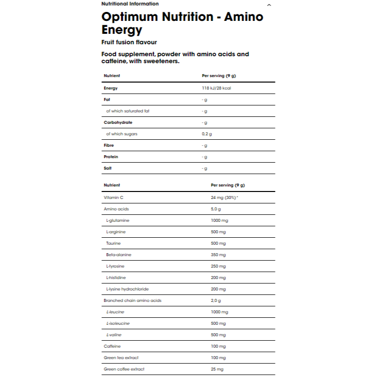 Optimum Nutrition | Amino Energy