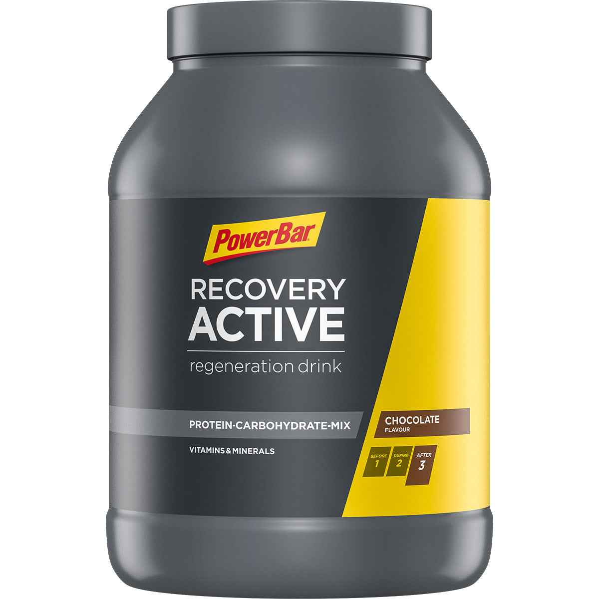 PowerBar Recovery Active regeneration drink container on a white background